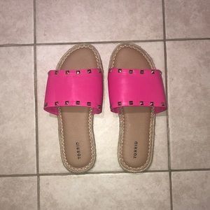 Torrid slides, Size: US 11WW, Color: Pink